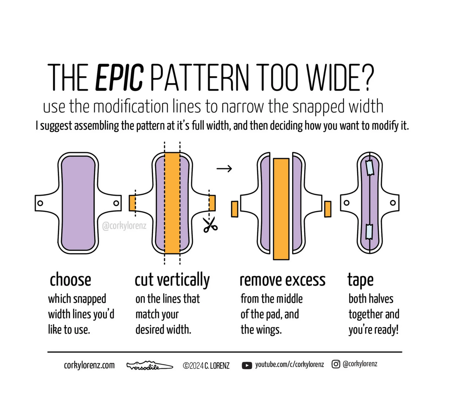 Epic Heavy Cloth Pad Sewing Pattern