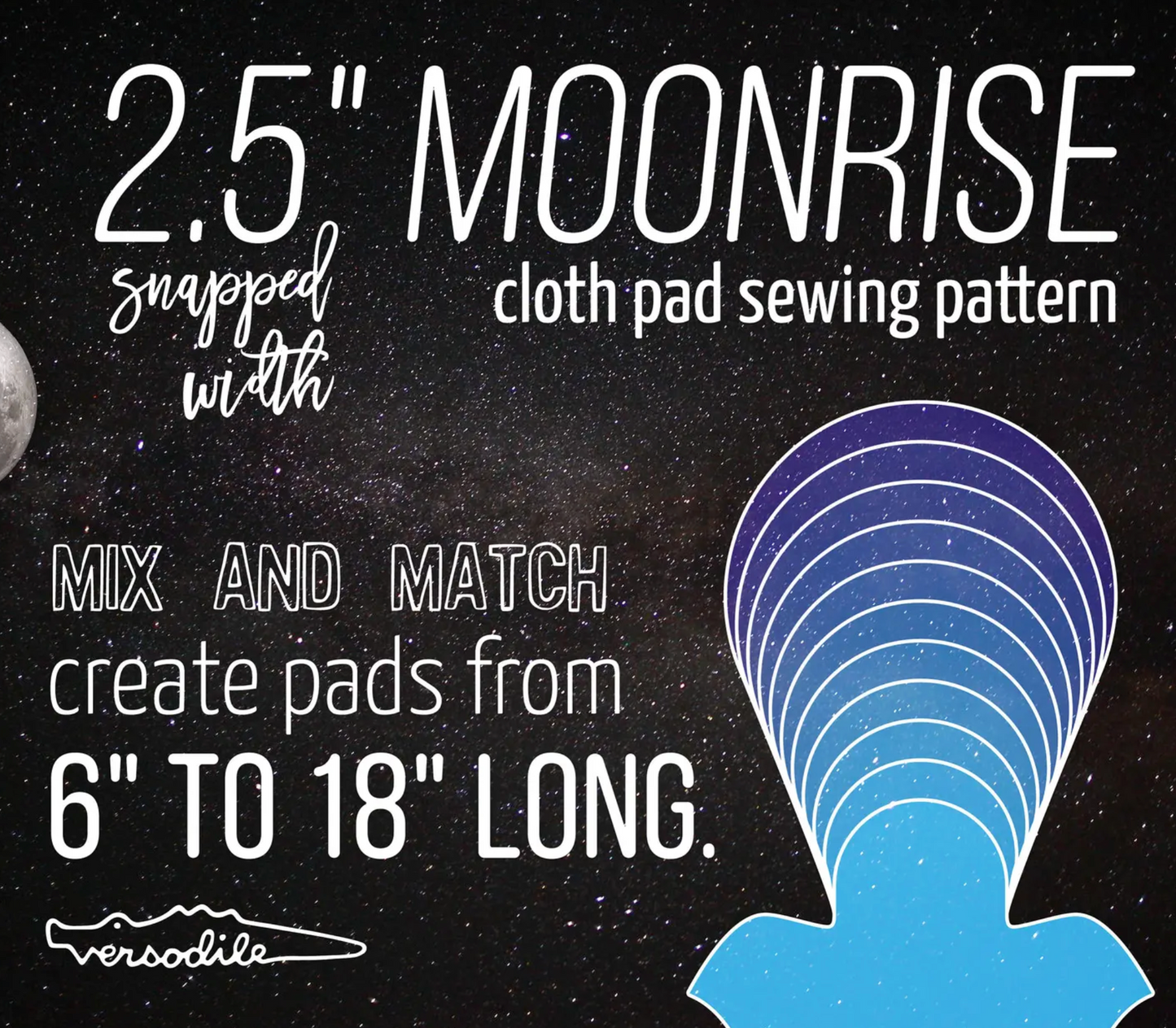 Cloth Pad Sewing Pattern Moonrise