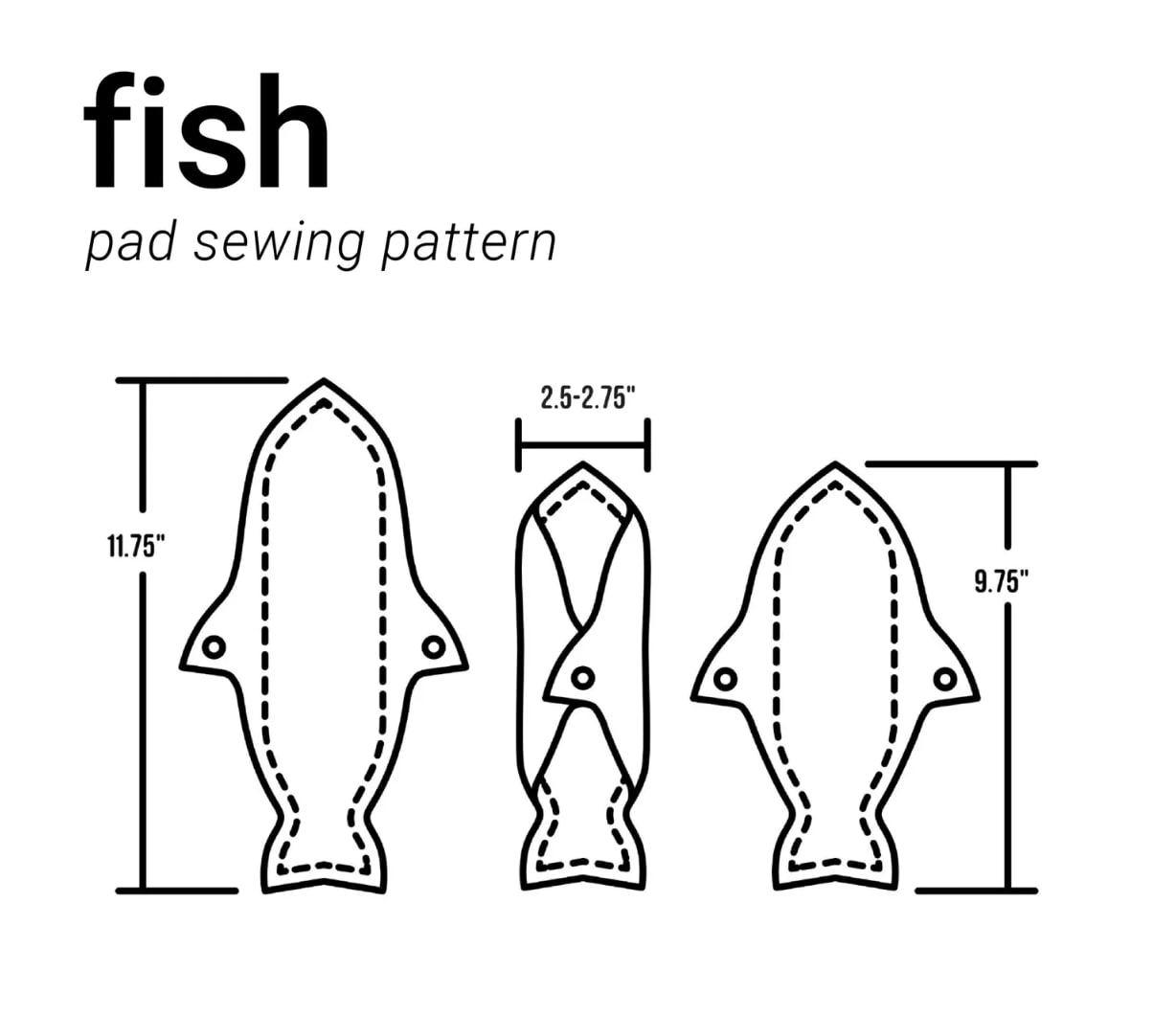 Fish Cloth Pad Sewing Pattern