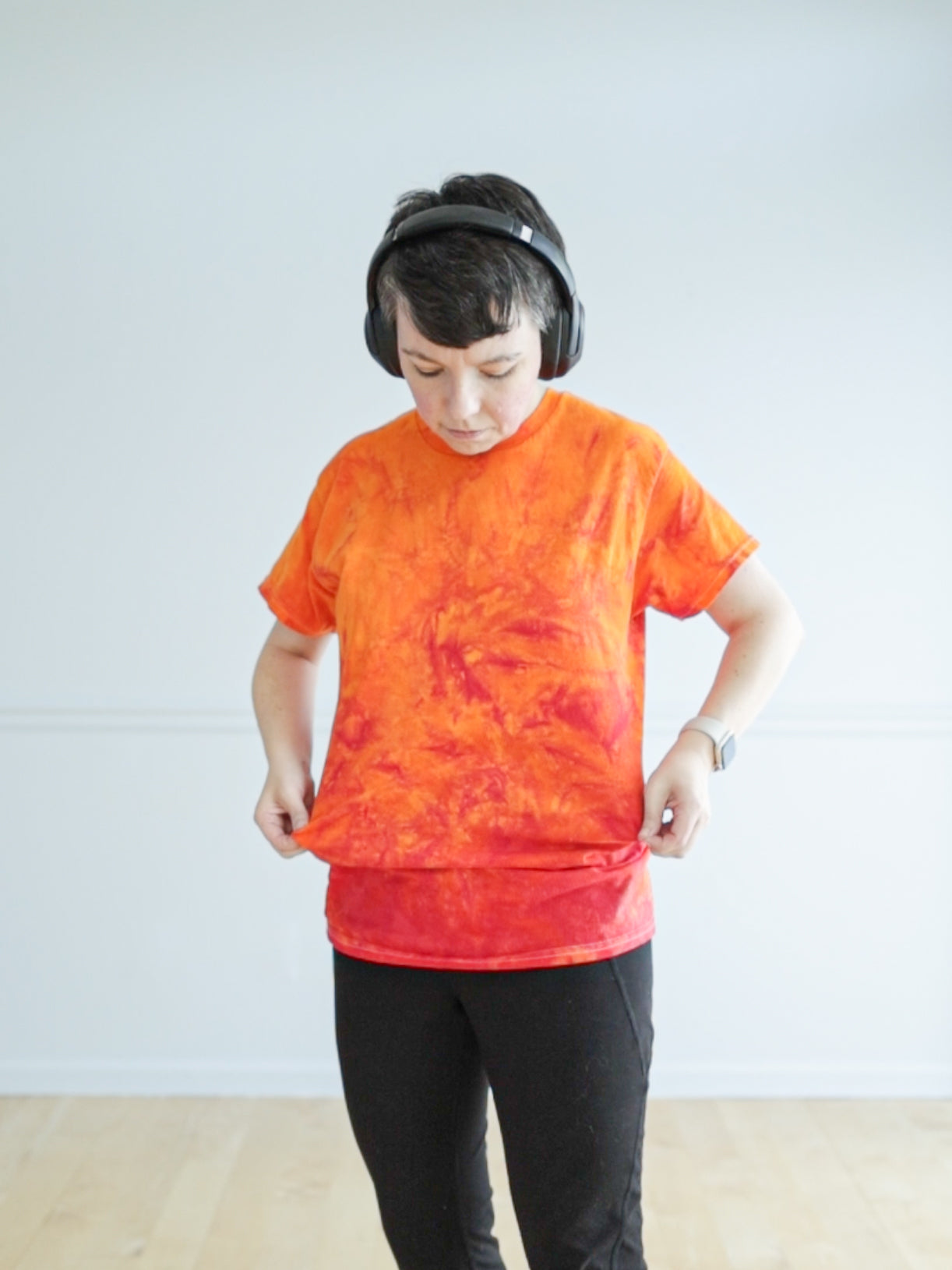 Fire Collection | Hand Dyed Shirt | Bold Gradient Orange